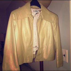 ISABEL Gold Leather Jacket